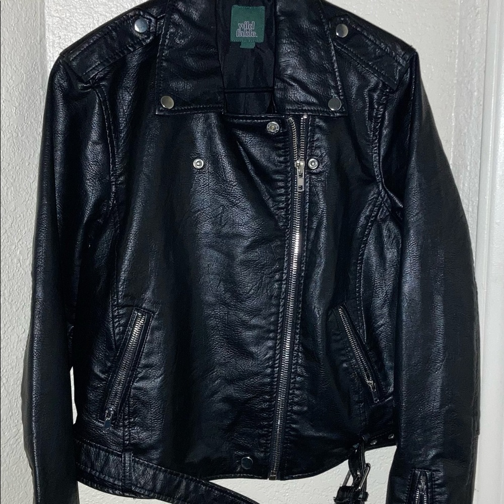 Womens Leather Jacket Wild Fable Large